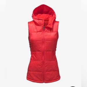 NorthFace Hooded Vest- Medium-Cayenne Red